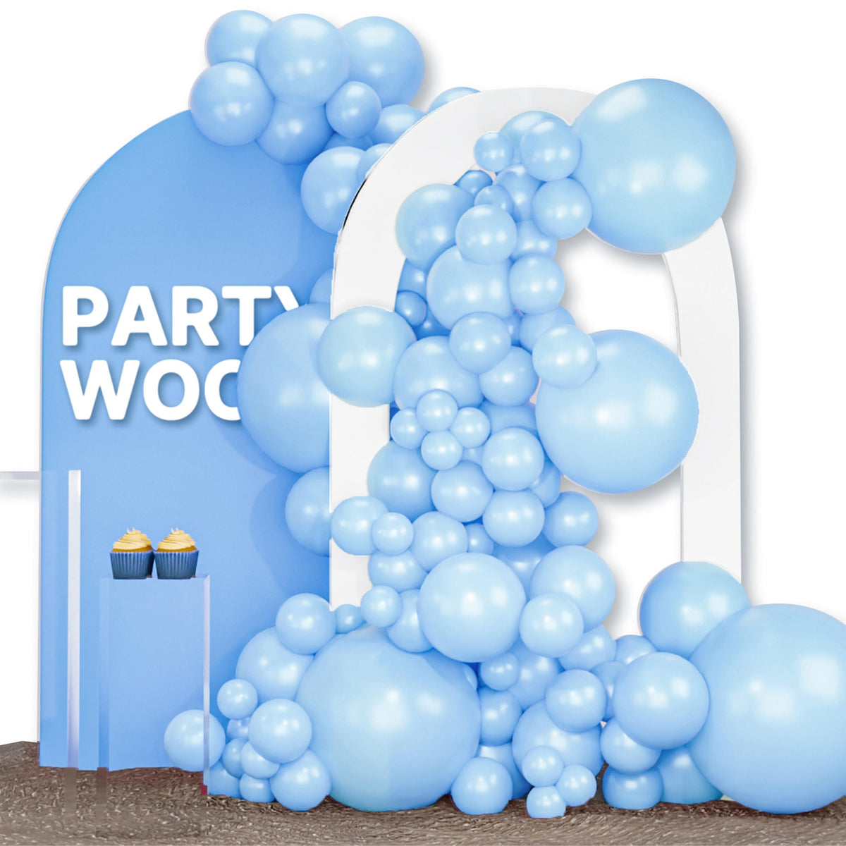 PartyWoo Dark Purple Balloons 120pcs Royal Purple Color Different Sizes