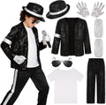 Kids Dance Star Costume for Boys 80s 90s Pop Stage Outfits for Halloween
