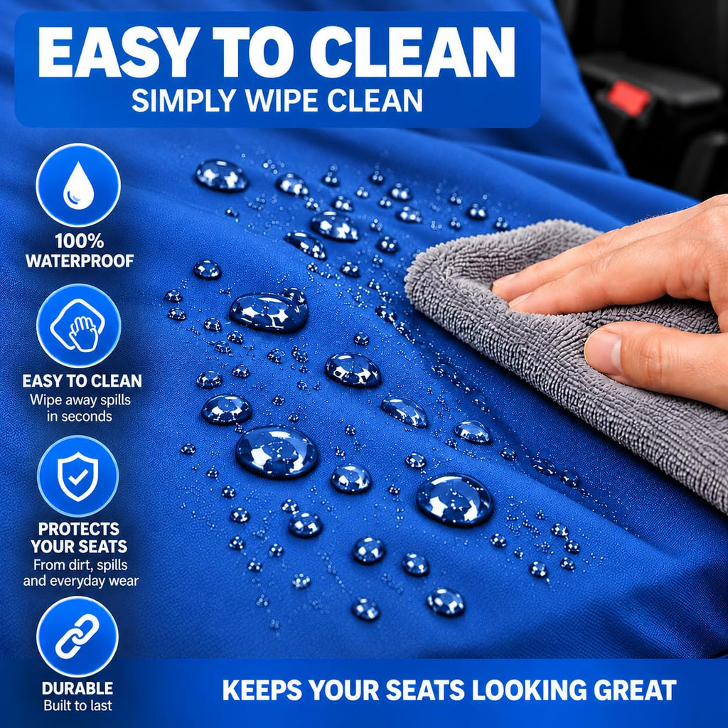BLKWPSPFP920 Heavy Duty Black Waterproof Car Seat Covers/Protectors - 2 x Fronts