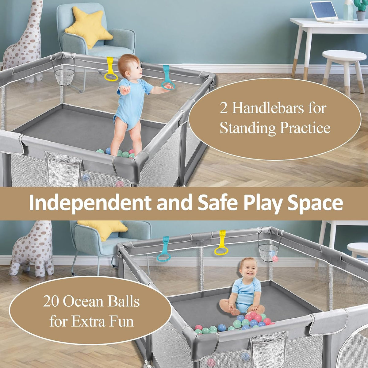 CHOLY Baby Playpen for Babies and Toddlers, Durable Play Pen