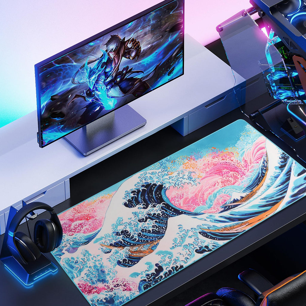 Gaming Mouse Mat Desk Office Mouse Pad Large Size 800x300x3mm Comfortable Mousepad with Smooth Cloth Surface, Improved Precision and Speed (80x30 Black)