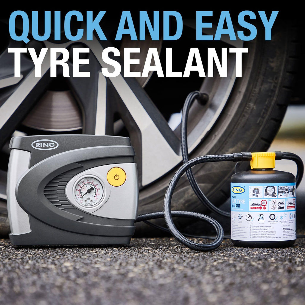 RING Flat Tyre Sealant, Quick & Easy Puncture Repair Kit