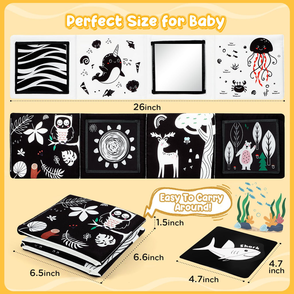 URMYWO Baby Toys, Black and White Sensory Toys Brain Development