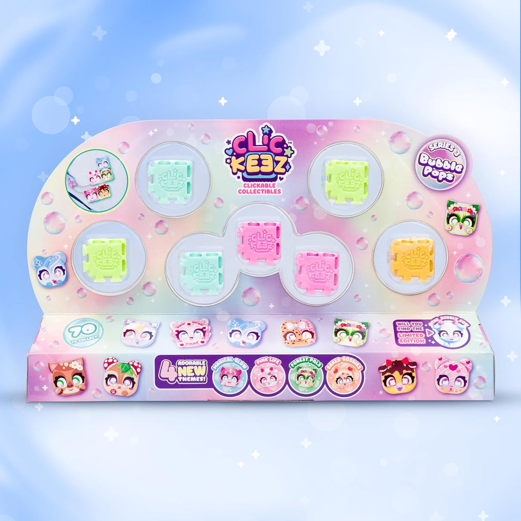 Clickeez Series 3 12-Pack | 12 Collectible Character Keyboard Keys Click and Clack | Create 2 Keychains | Ages 6+