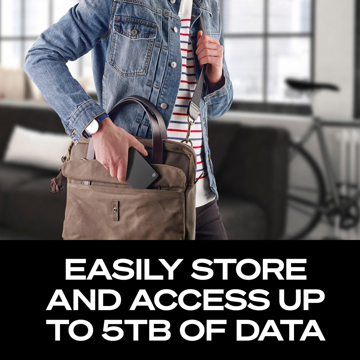 Seagate 5TB Portable Hard Drive | USB 3.0 (STGX5000400)