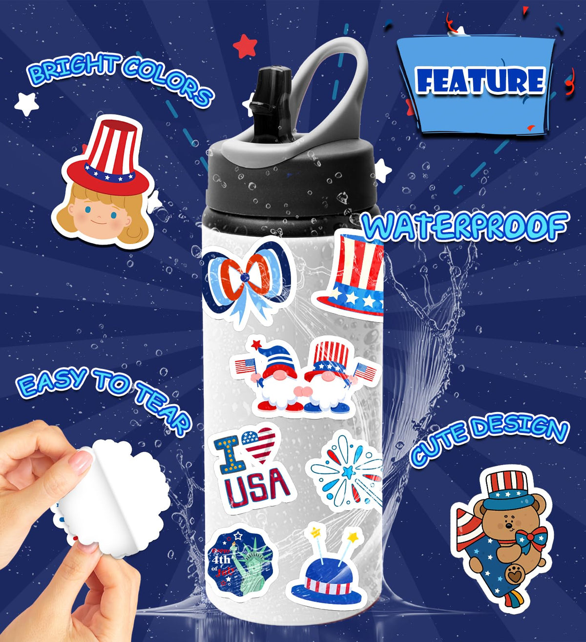 Halloween Party Favors, Halloween Stickers,100PCS Vinyl Waterproof Stickers