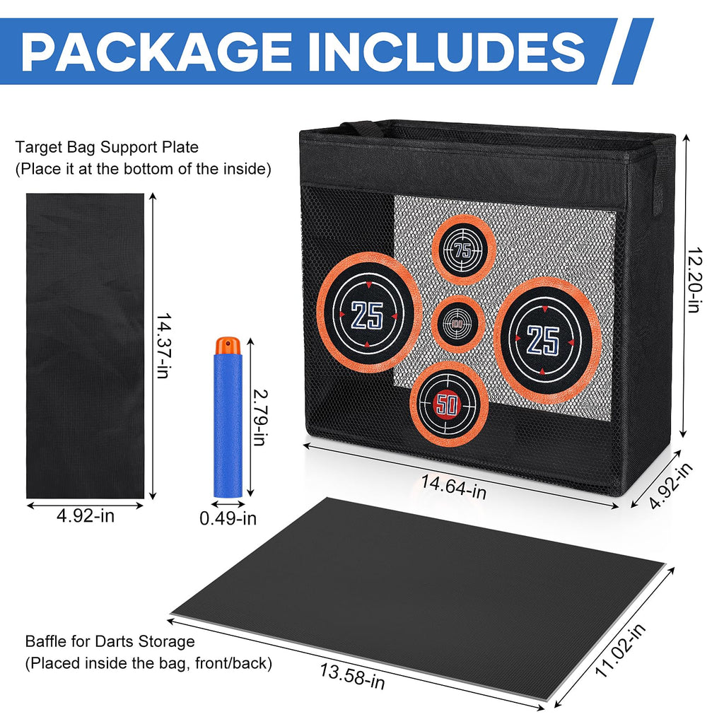 Pokiiulk Refill Darts Bullets Compatible with Nerf Guns N-Strike Elite Series, 300PCS Refill Darts Premium Foam Bullets Pack with Portable Storage Bucket