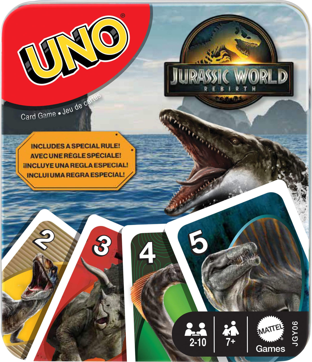 Mattel Games UNO Minecraft Card Game with Storage Tin,Ages 7+
