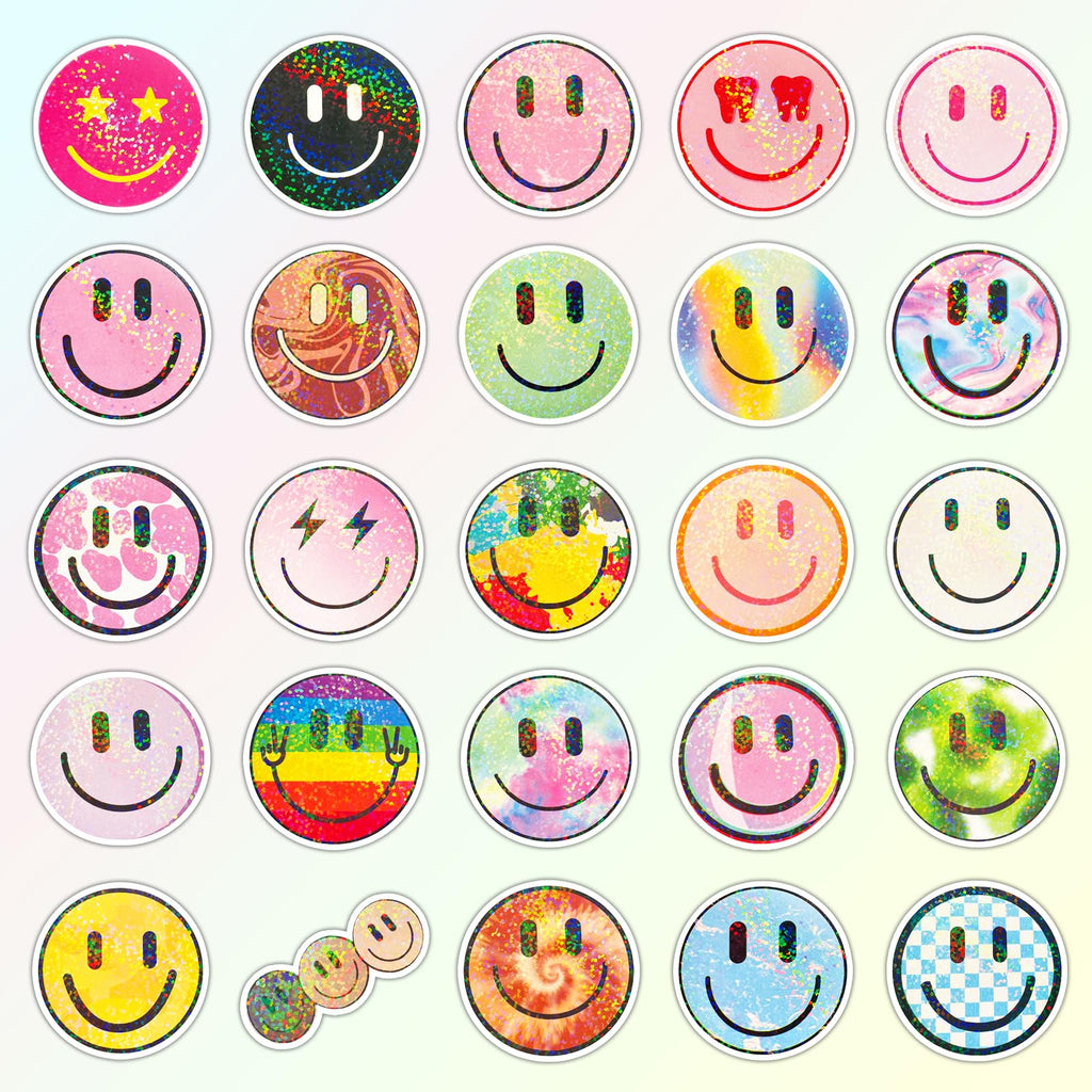 100PCS Smile Neon Stickers