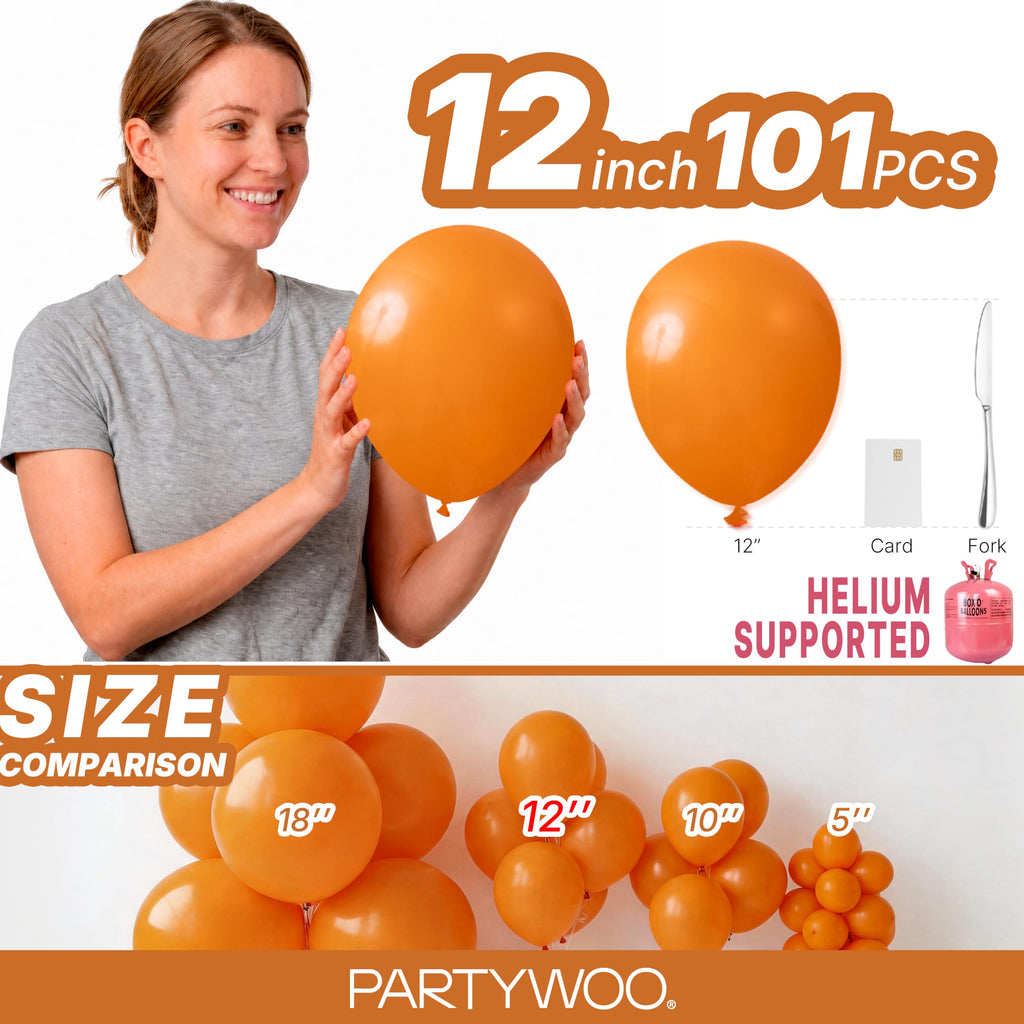 PartyWoo Light Blue Balloons 101pcs Baby Pastel Sky Aqua Blue Color 12 Inch