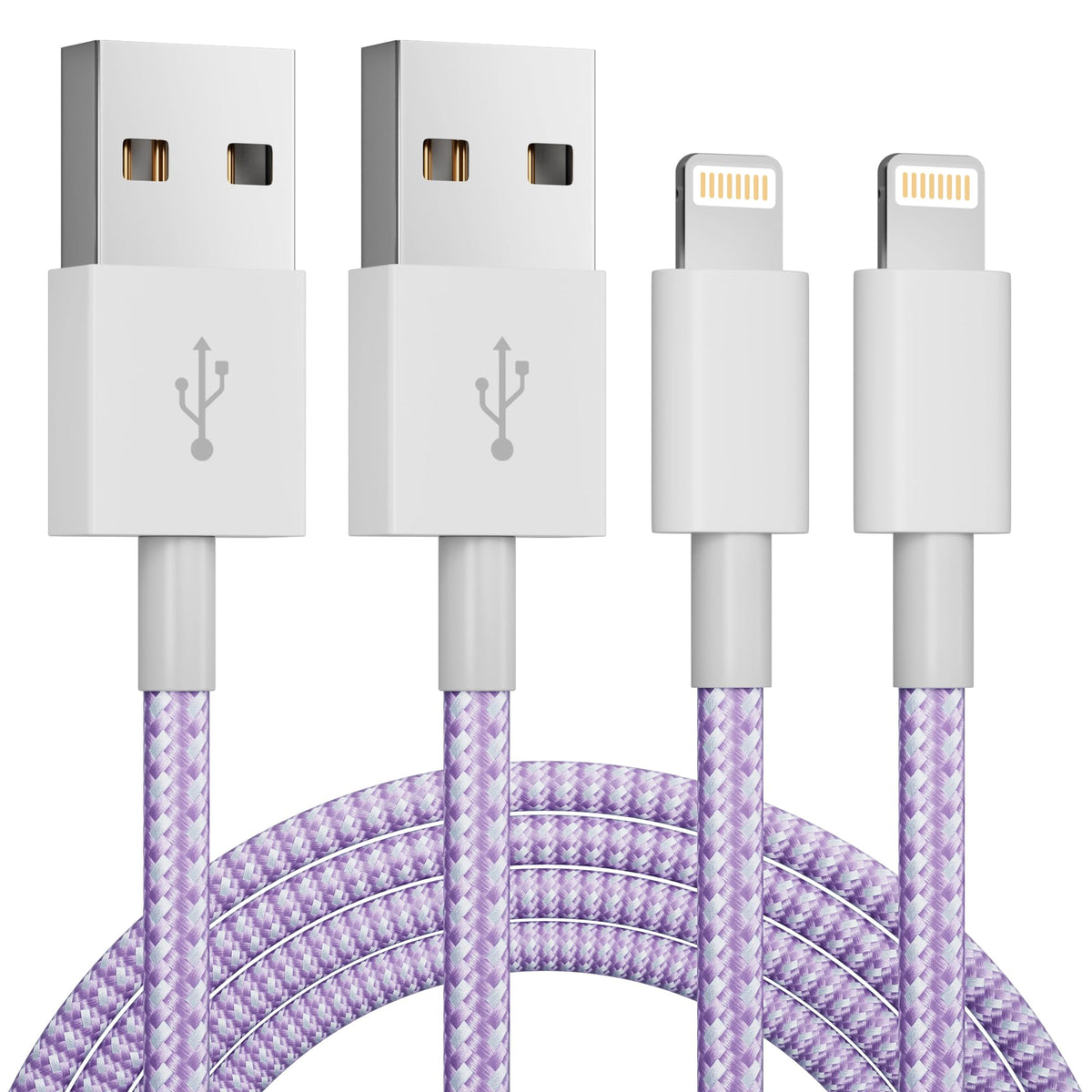 2Pack 1M iPhone Charger Cable[Apple MFi Certified] USB to Lightning Cable