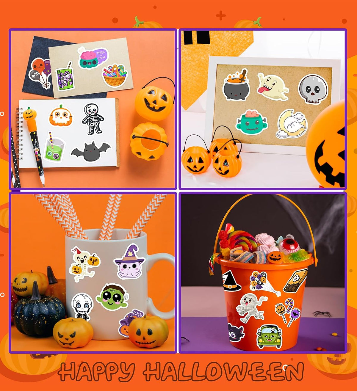 Halloween Party Favors, Halloween Stickers,100PCS Vinyl Waterproof Stickers