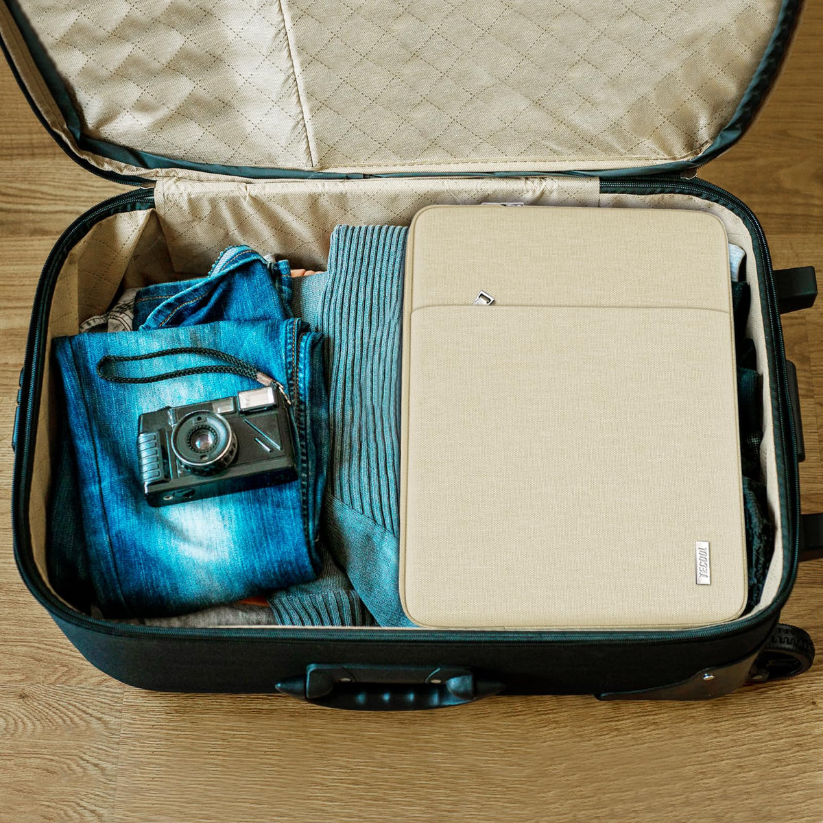 TECOOL 13.3 Inch Laptop Sleeve Protective Laptop Case 13 inch,Teal