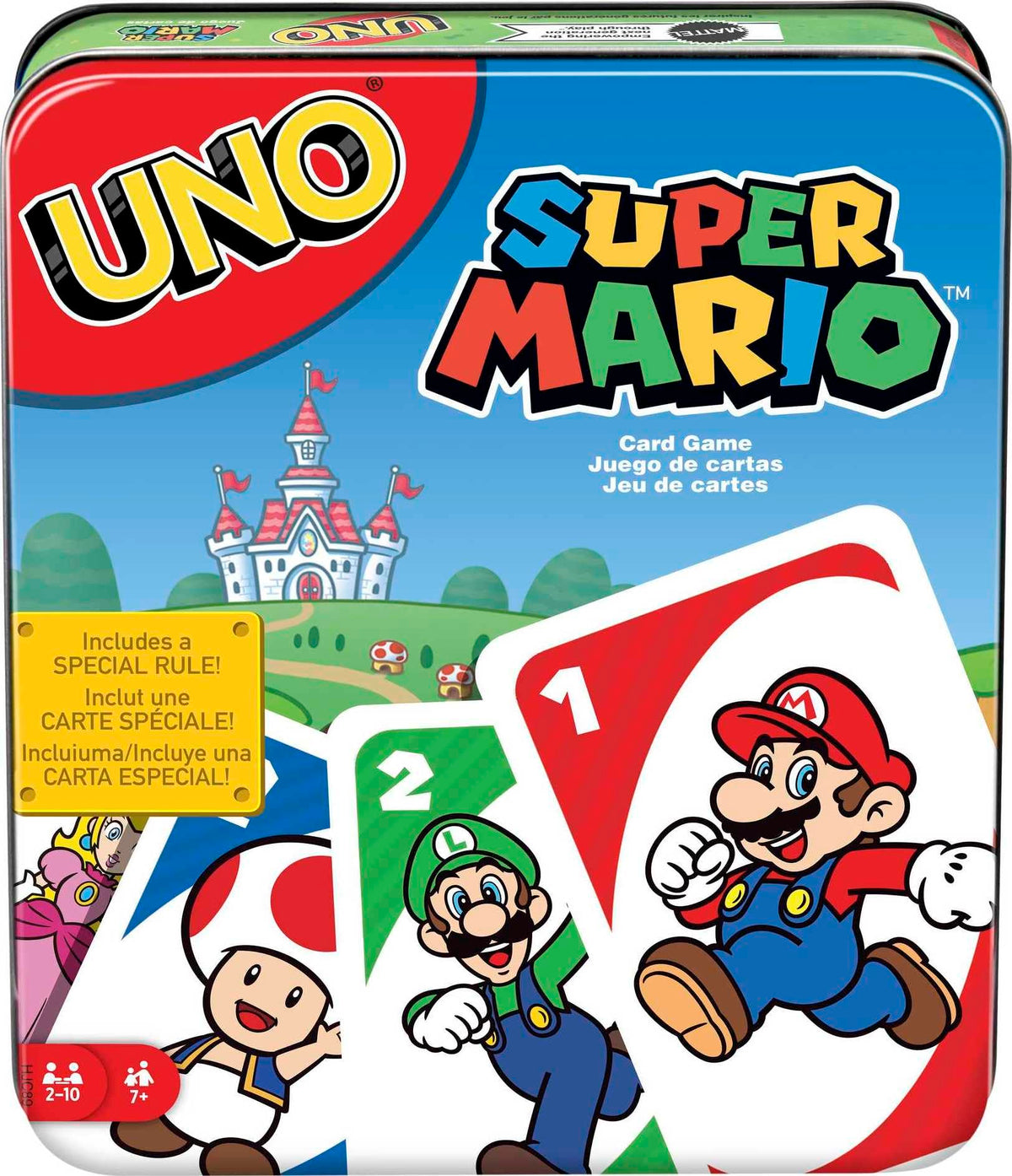 Mattel Games UNO Minecraft Card Game with Storage Tin,Ages 7+