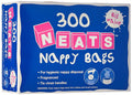 Neats - Nappy Bags, 300 Bulk Box, Tie Handle Disposable Sacks for Nappies, Wipes & Diapers, Fresh Fragrance