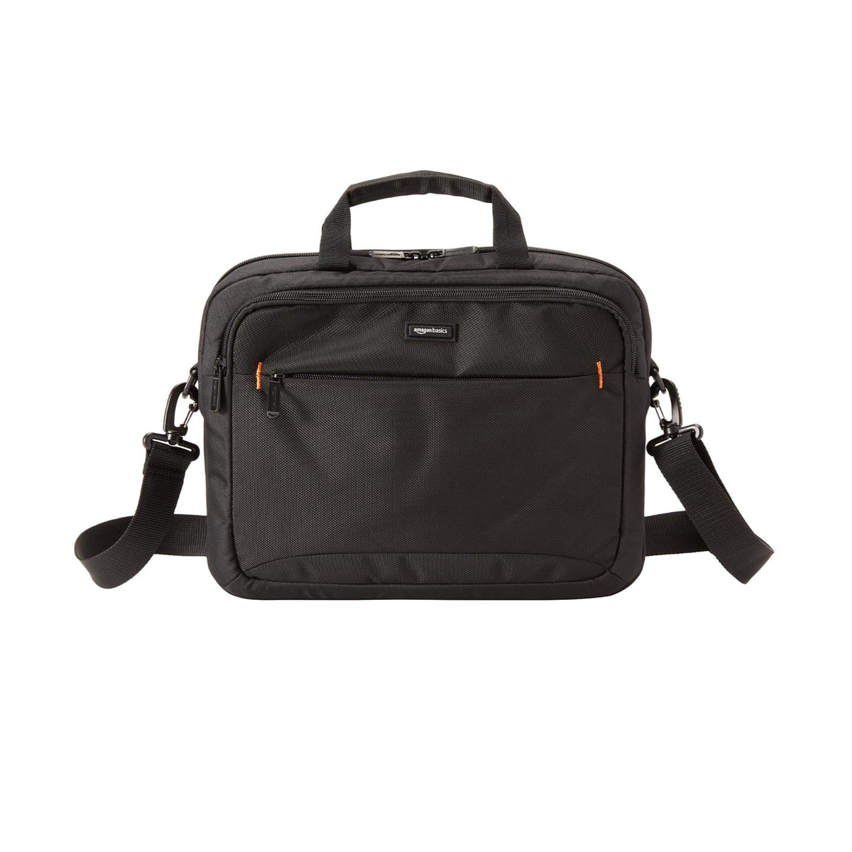 Amazon Basics Laptop Shoulder Bag, Slim 15.6 inch, Black, 1-Pack