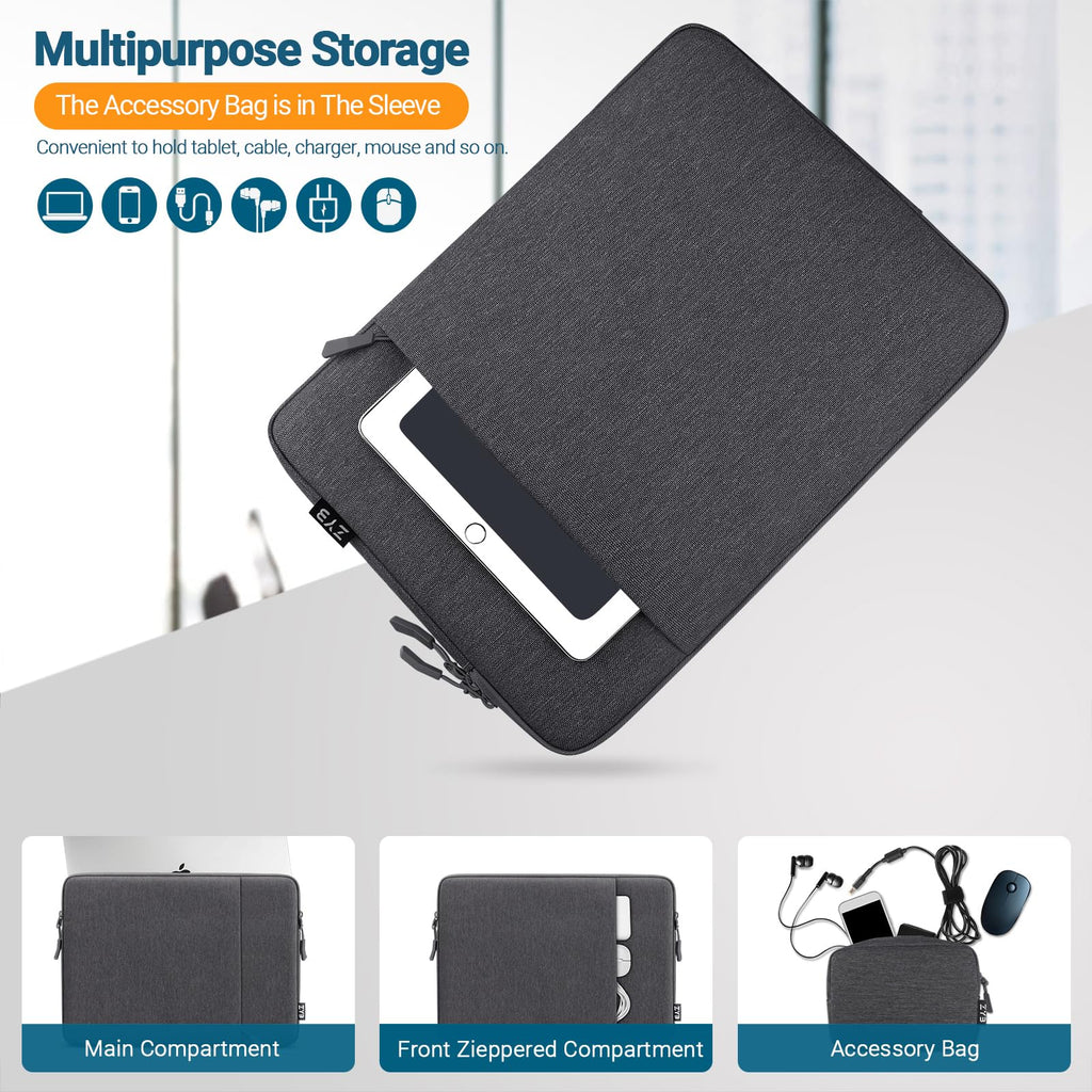 ZYB 16 Inch Laptop Sleeve Case,Shockproof Waterproof Notebook Case 16 Inch for 2021-2026 MacBook Pro 16 M5 M4 M3 M2 M1,16" Laptop Lenovo ThinkBook/IdeaPad HP Dell ASUS Acer Chromebook etc-Haze Blue