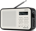 DAB/DAB+ & FM Portable Digital Radio | Simple Controls | Dual Alarms & Sleep Timer | Battery & Mains Powered (4x”AA”) | Bluetooth | Perfect for Home, Office or Outdoors | AZATOM Desire X2 (Black)