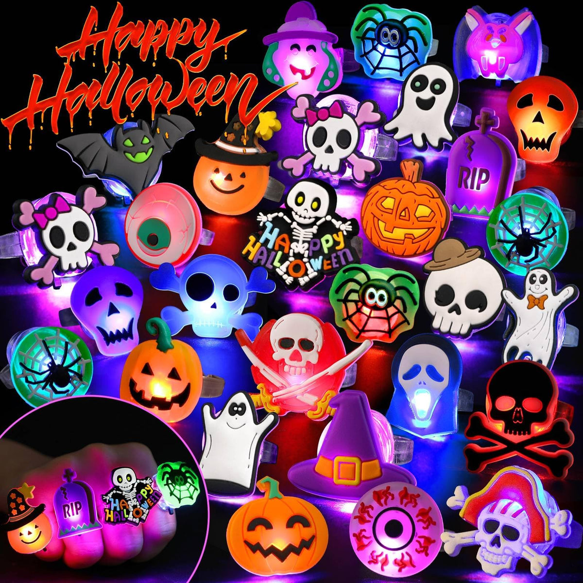 Halloween Party Favors 50Pcs Trick or Treats Halloween Toys for Kids