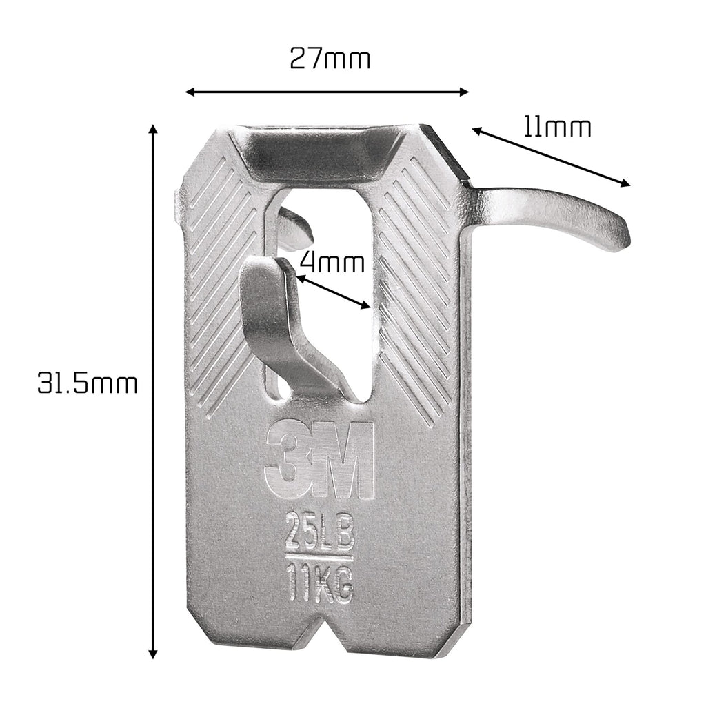 3M Claw Plasterboard Picture Hanging Wall Hooks For Hanging Home Décor, 4 Hangers, Holds up to 7 kg - Ideal for Heavyweight Items