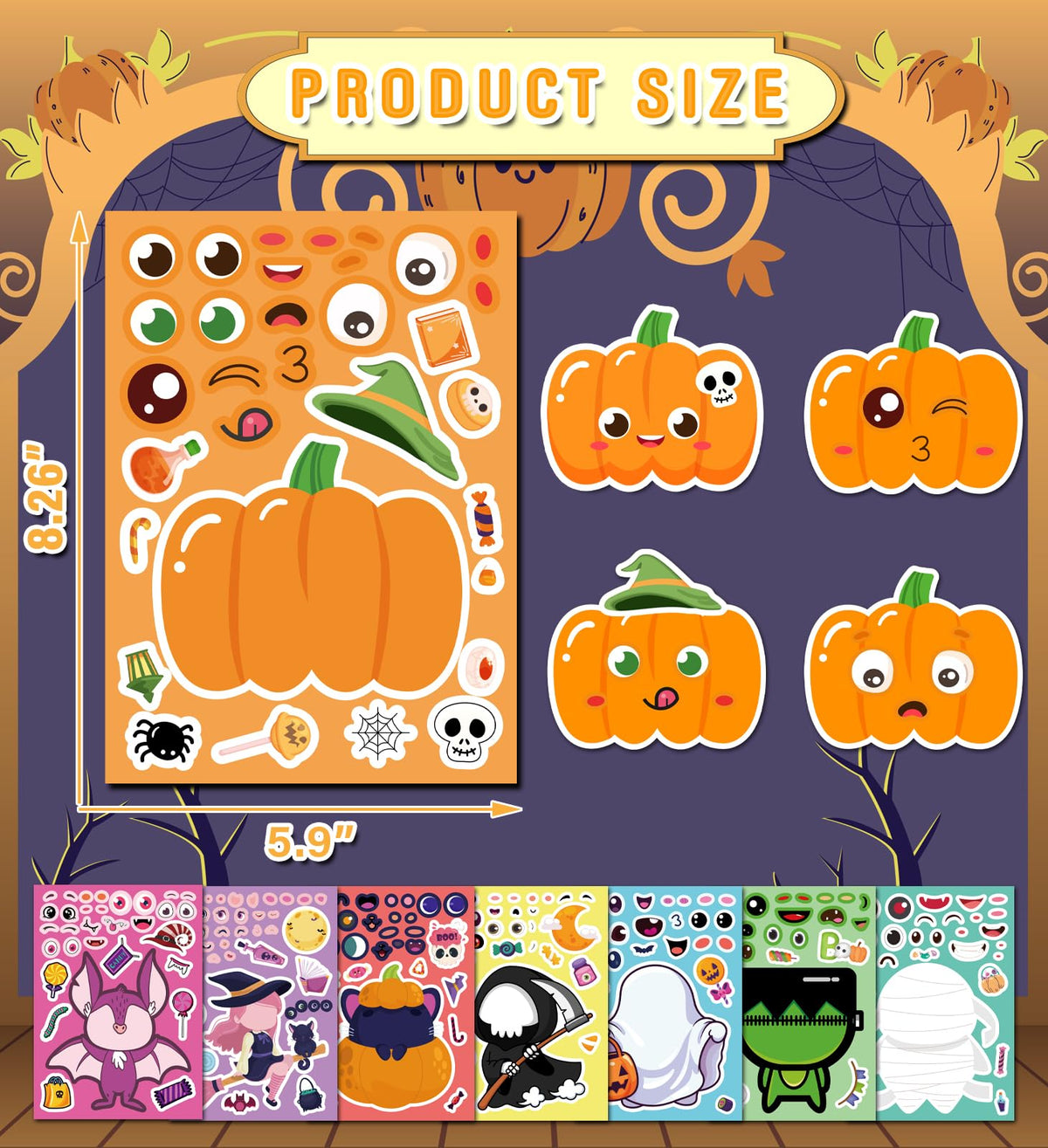 HSHFAMIIY 24 PCS Animal Face Stickers – DIY Decorative Animal Character Stickers for Crafts, Scrapbooking, Party Decorations, Gift Wrapping & Holiday Projects