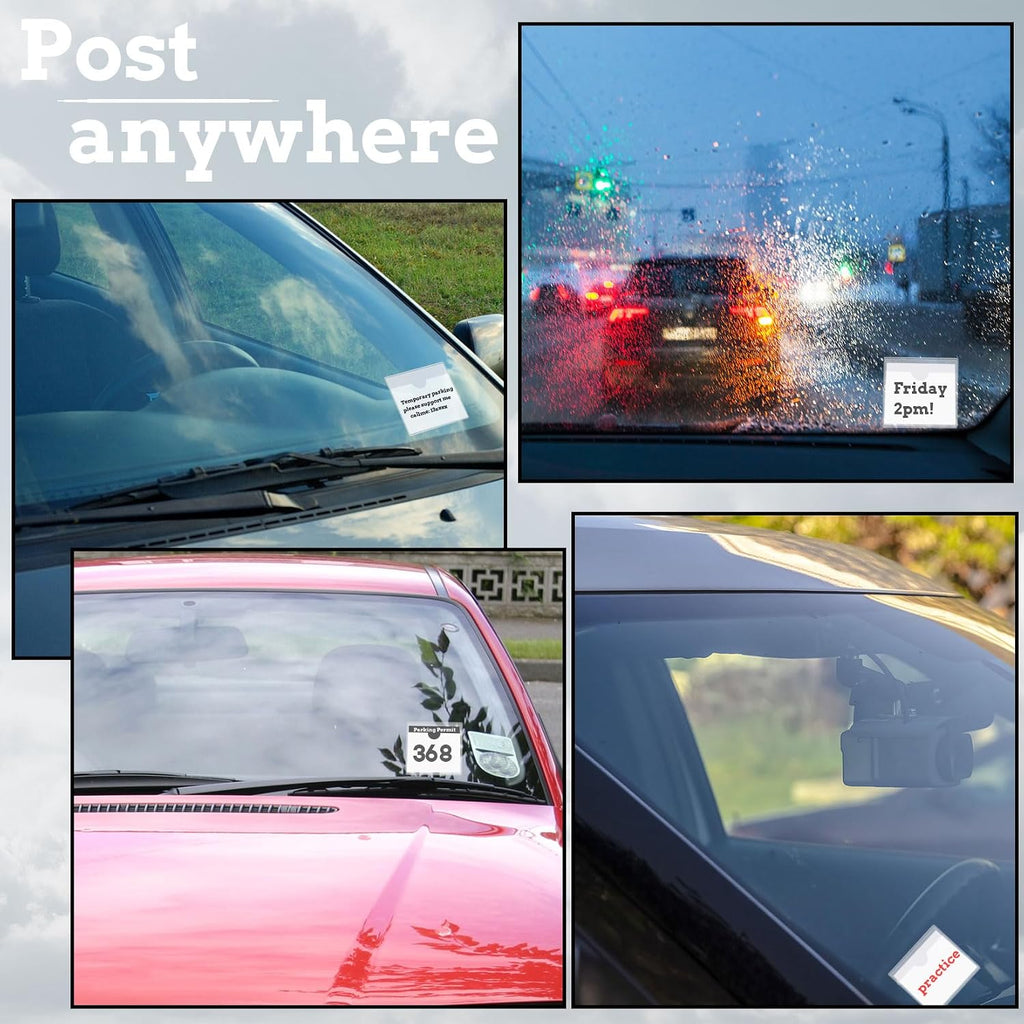 2 Car Tax Disc Holder, Self Adhesive Car Tax Disc Case Clear Permit Holder