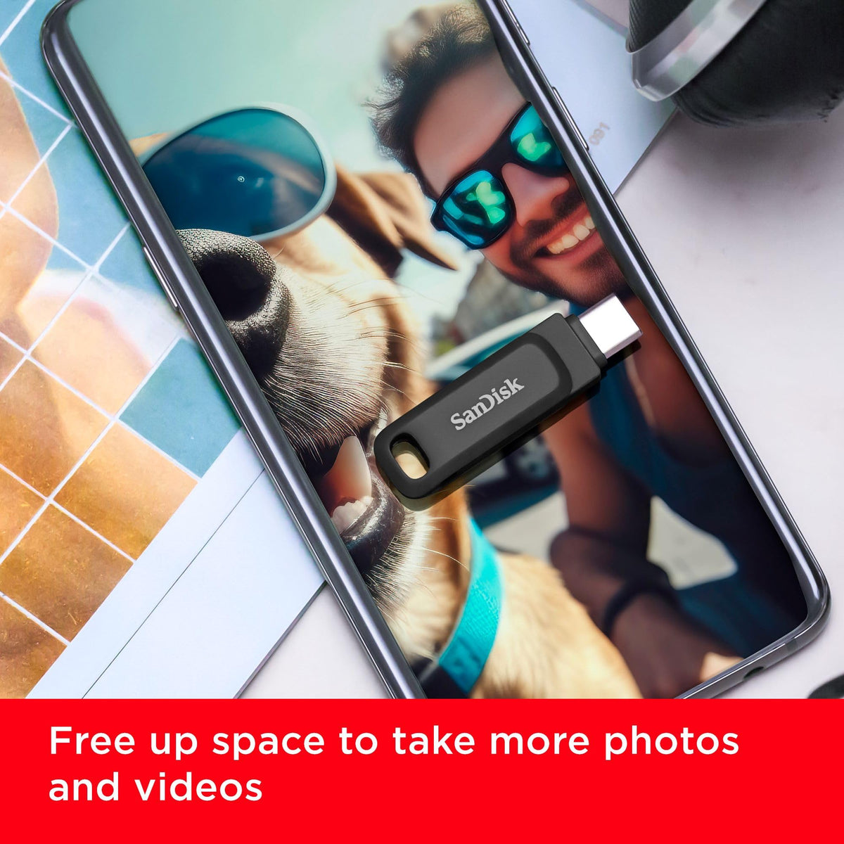 SANDISK Ultra Dual Drive Luxe 256GB, USB-C+USB-A, Up to 150MB/s Read Speeds