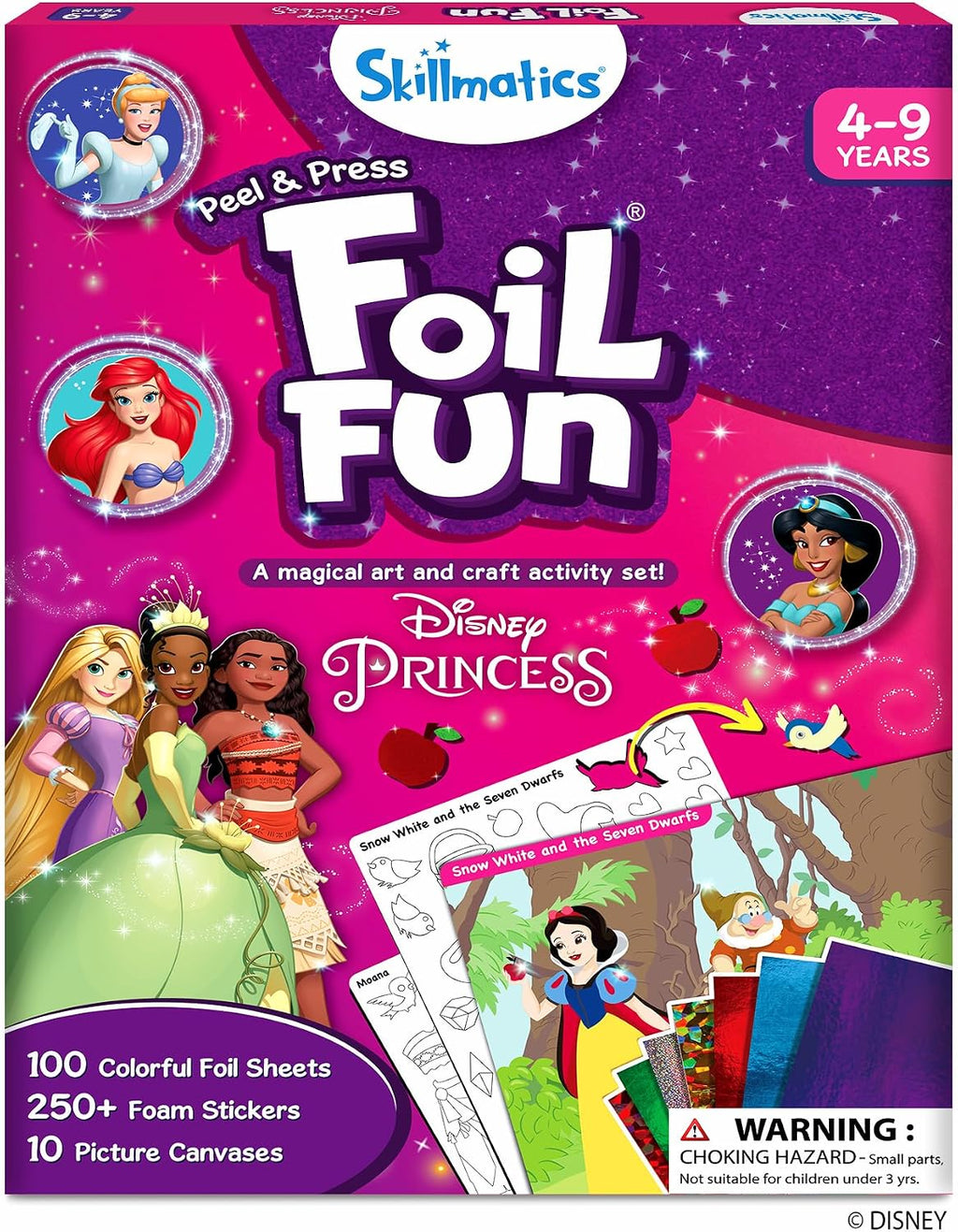 Skillmatics Foil Fun Disney Princess, Foil Art & Craft Kit, Christmas Gift