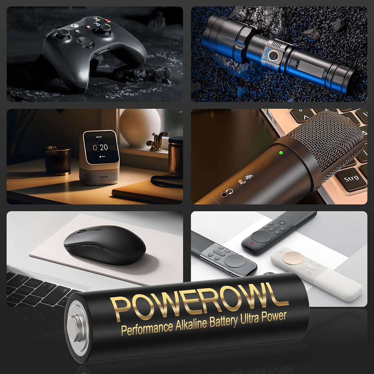 POWEROWL AAA Batteries 100 Pack - Alkaline 1.5v - High-Capacity Long Lasting Triple A Battery, 10-Year Shelf Life