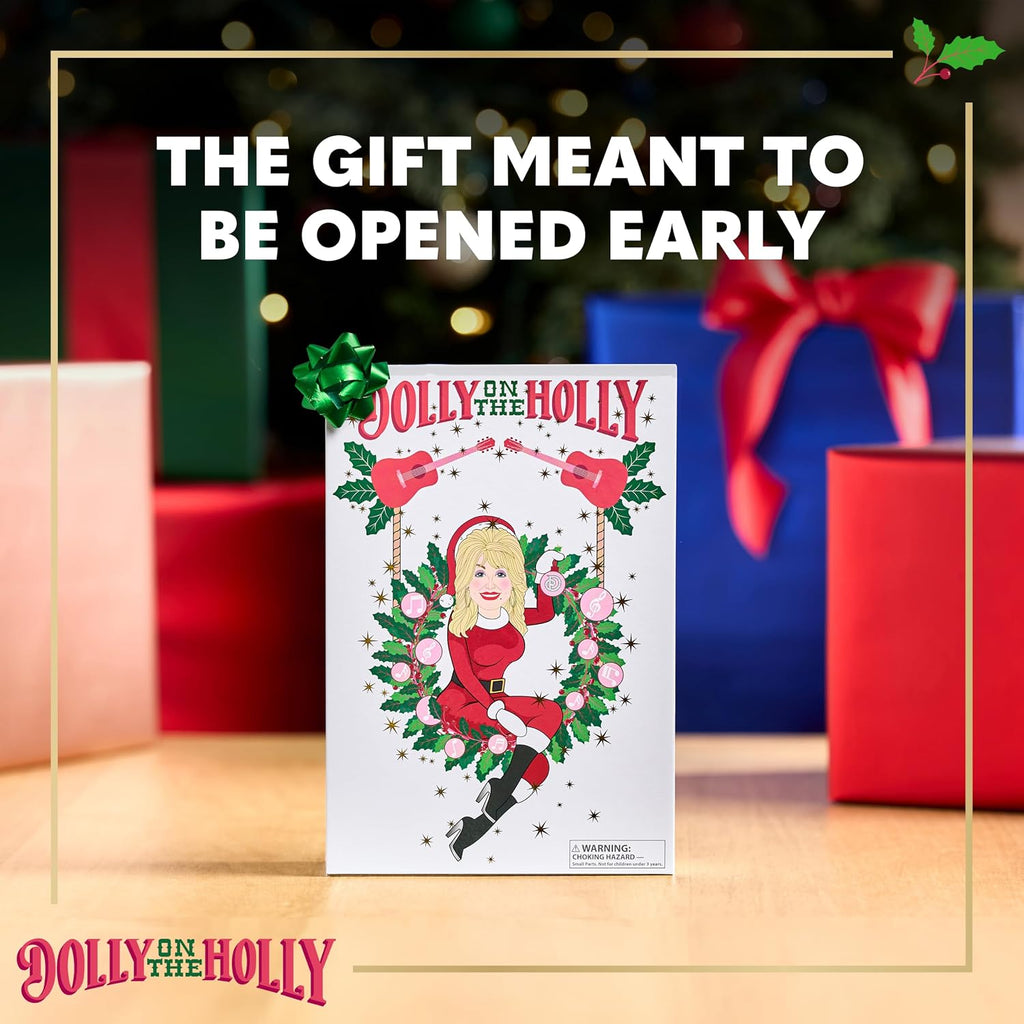 Dolly on the Holly Plush Doll - Holiday Dolly Parton Mantel Doll