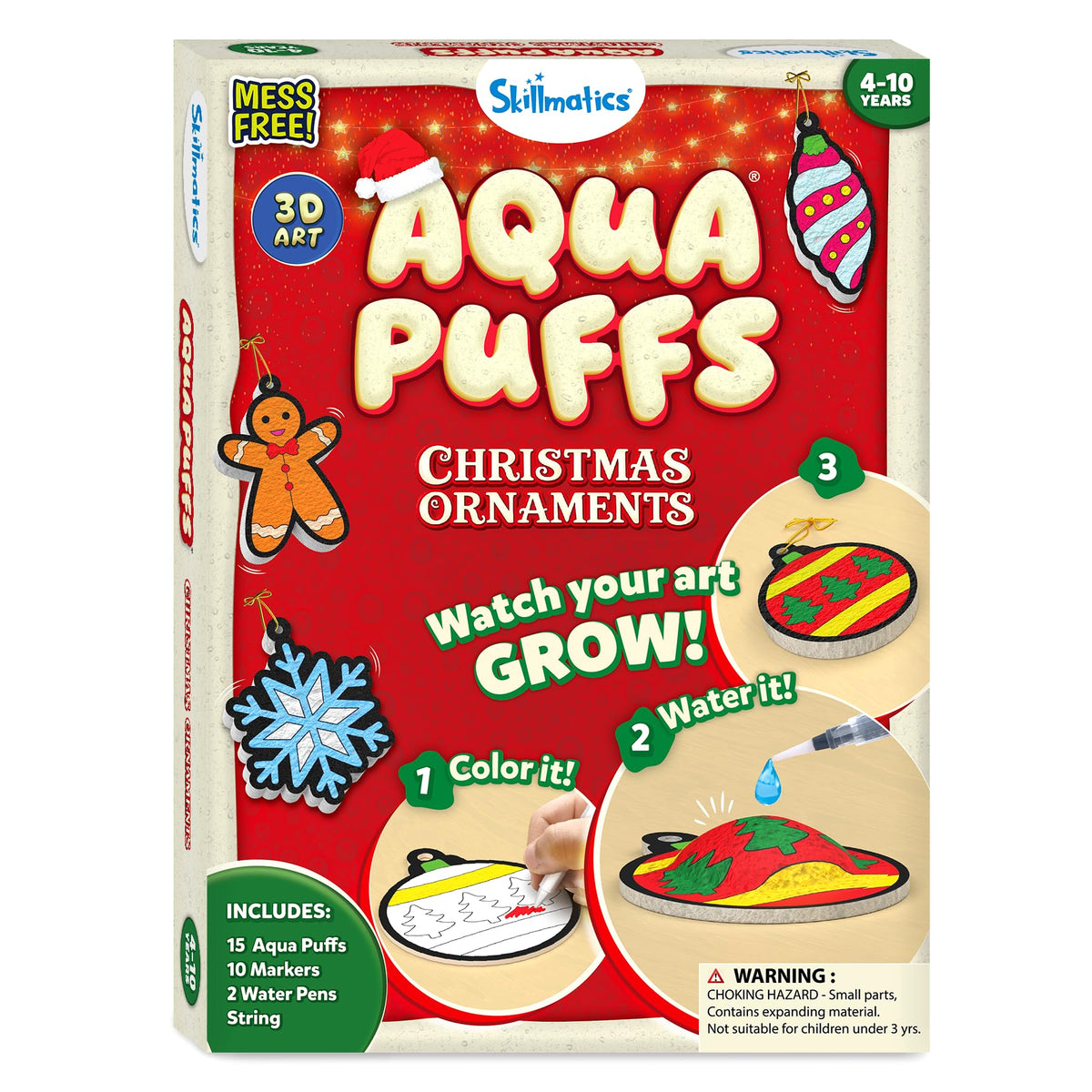 Skillmatics Aqua Puffs Unicorns, Stocking Stuffer for Kids, Paint by Number