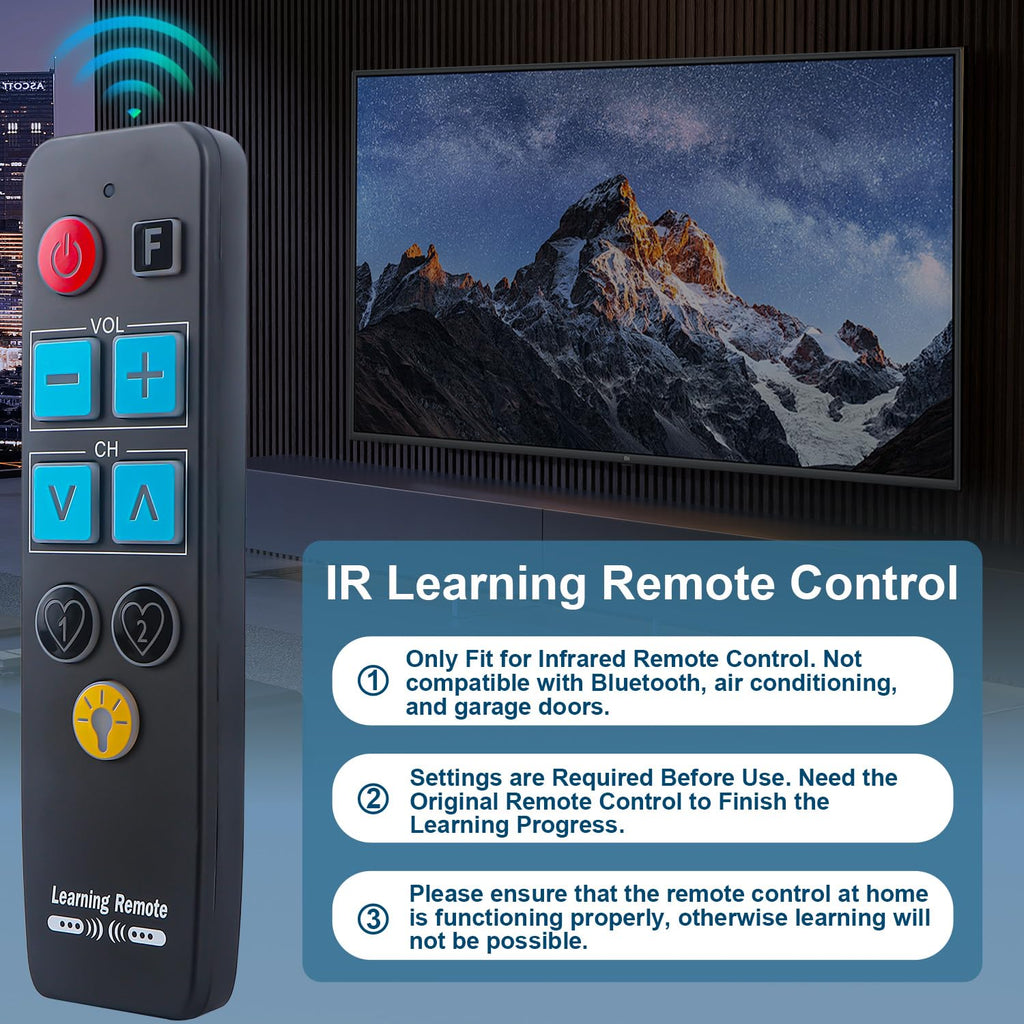 Seniors Elderly Big Button Universal Extra Large Remote Control UNOCAR