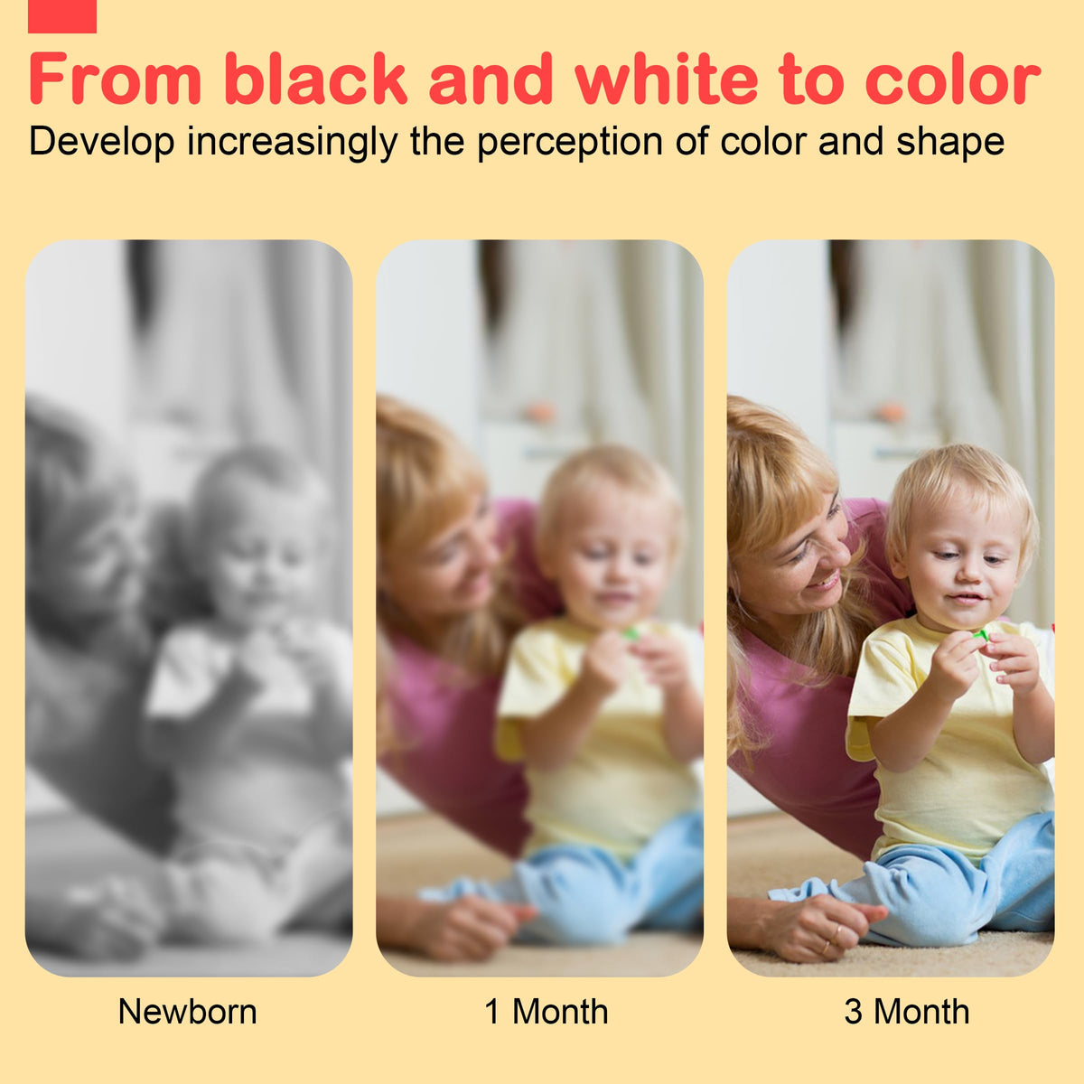 URMYWO Black and White Tummy Time High Contrast Newborn Toys 0-3 Months, Soft Baby Book, Visual Stimulation Montessori Sensory Infant Toys 0-6-12 Months, Shower Gift for Boys Girls