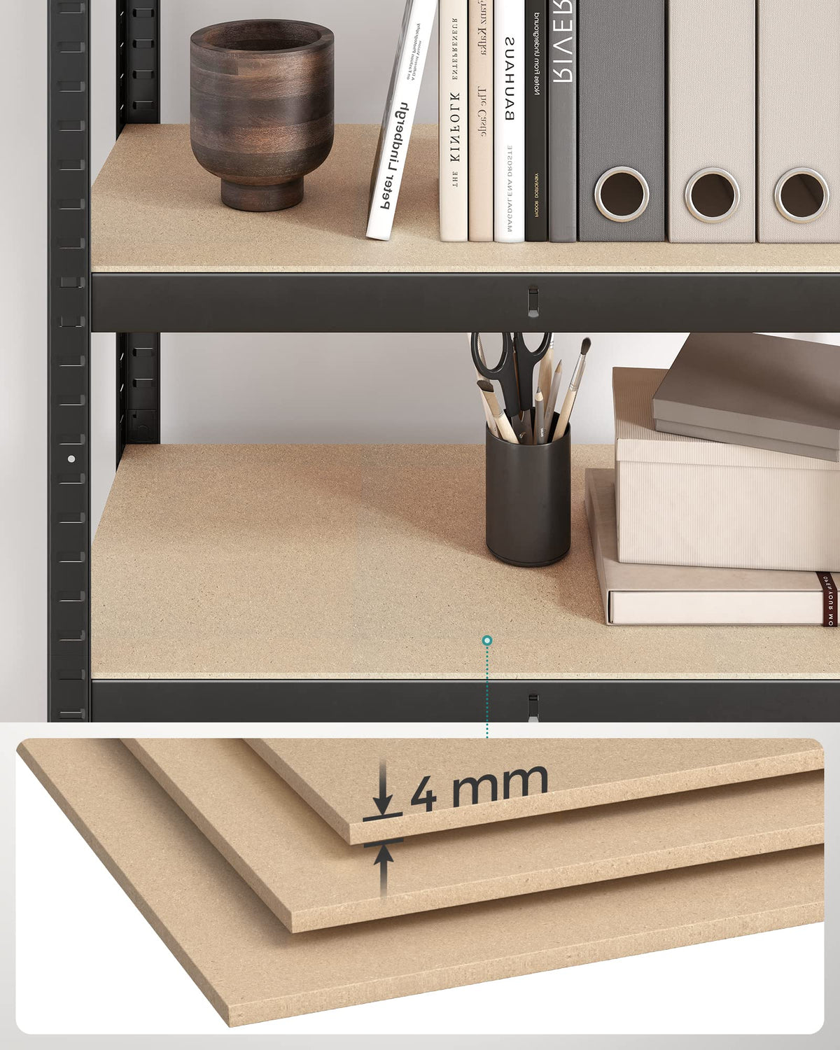 SONGMICS 5-Tier Heavy-Duty Shelving Units, Set of 2, Boltless Assembly