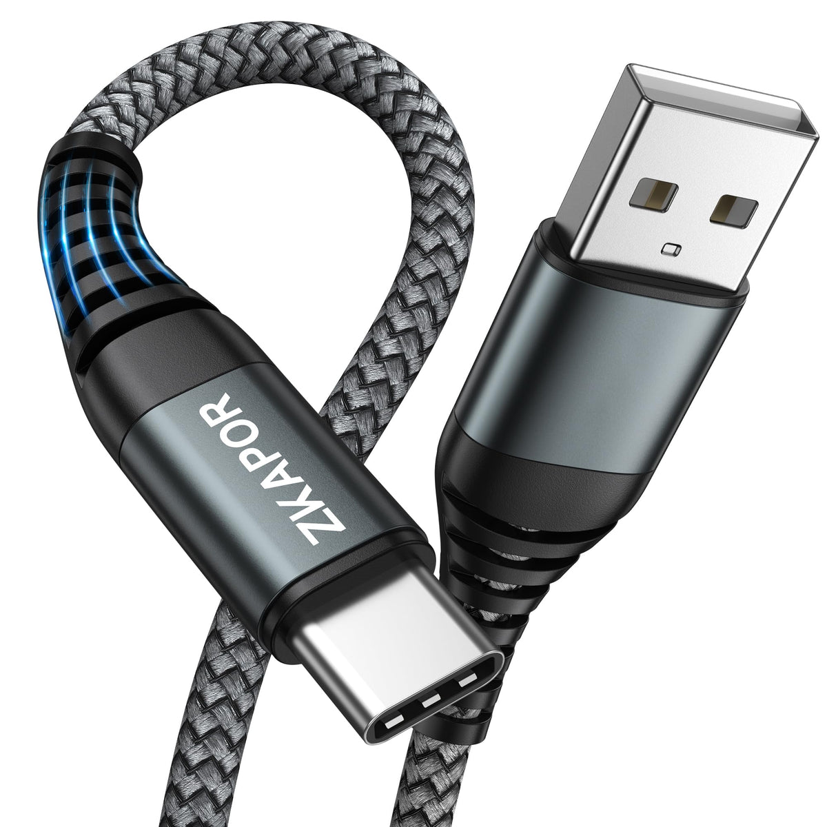 ZKAPOR Short USB C Cable 30CM, Type C Charger Cable 3A Fast Charging USB C