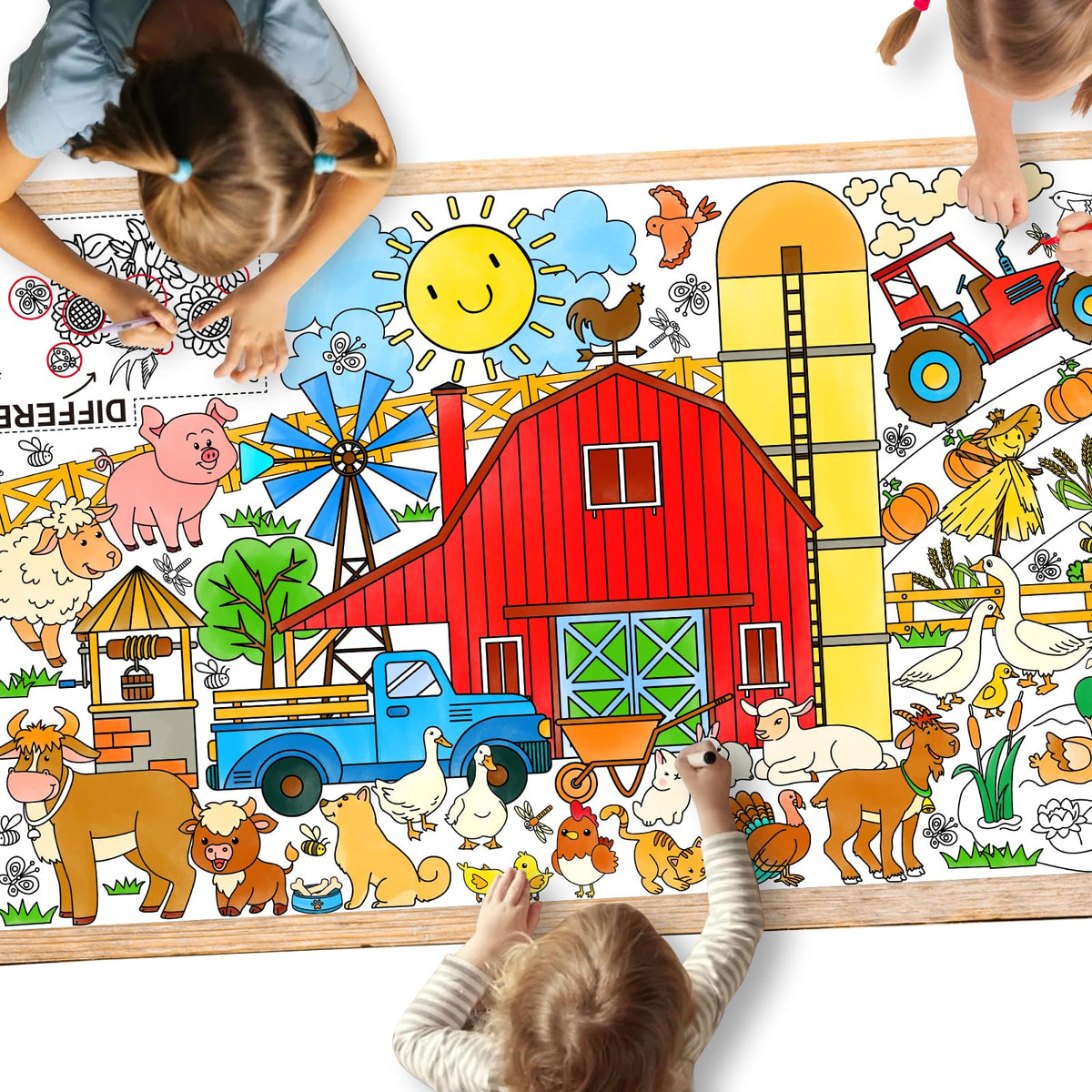Gatherfun Ramadan Activity Poster & Home Decor - 31.5 x 72 Coloring Banner/Table Cover for Eid Mubarak Decoration, for School Parties & Ramadan Decoration