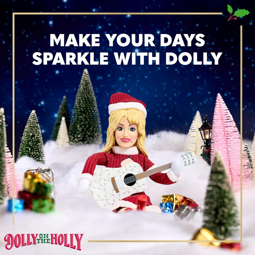 Dolly on the Holly Plush Doll - Holiday Dolly Parton Mantel Doll