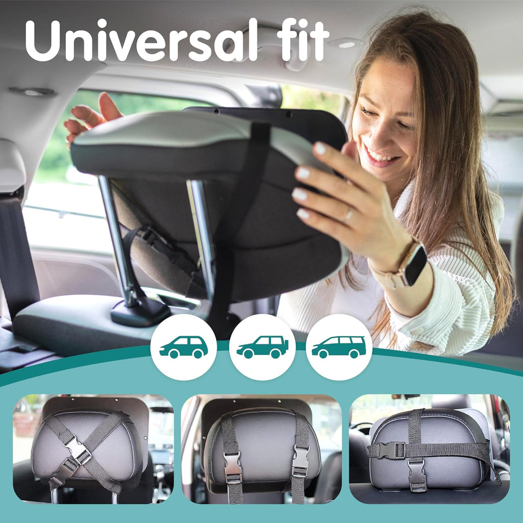 Onco Baby Car Mirror - Award-Winning, Shatterproof & Shakeproof [Black]