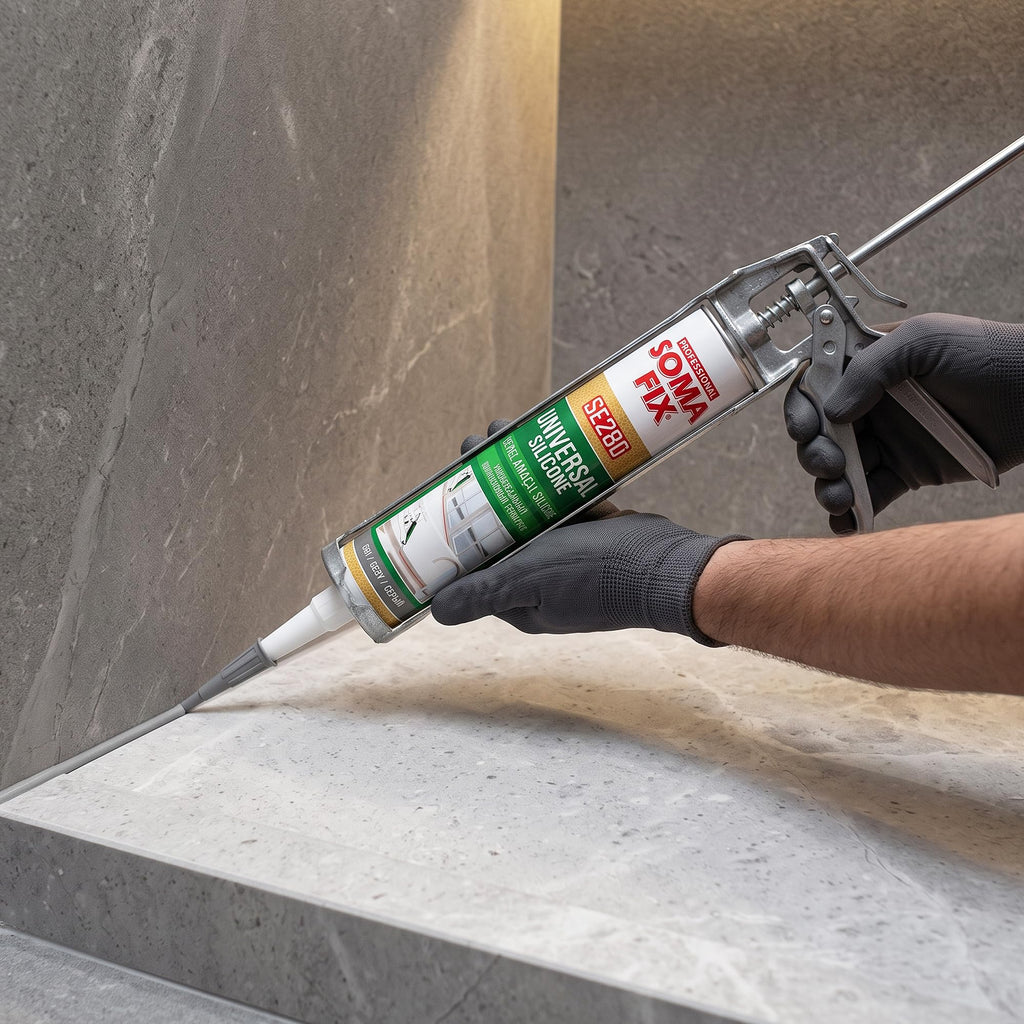 Brown Silicone Sealant, Waterproof & Flexible Sealant and Adhesive - 280ml