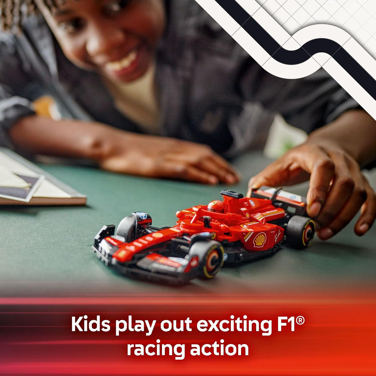 LEGO Speed Champions Ferrari SF-24 F1 Race Car Toys - Building Sets for Kids, Boys & Girls, Ages 10+ - Ferrari F1 Model Car Kits for Display or Play - Gift Ideas for Birthdays and Fans - 77242