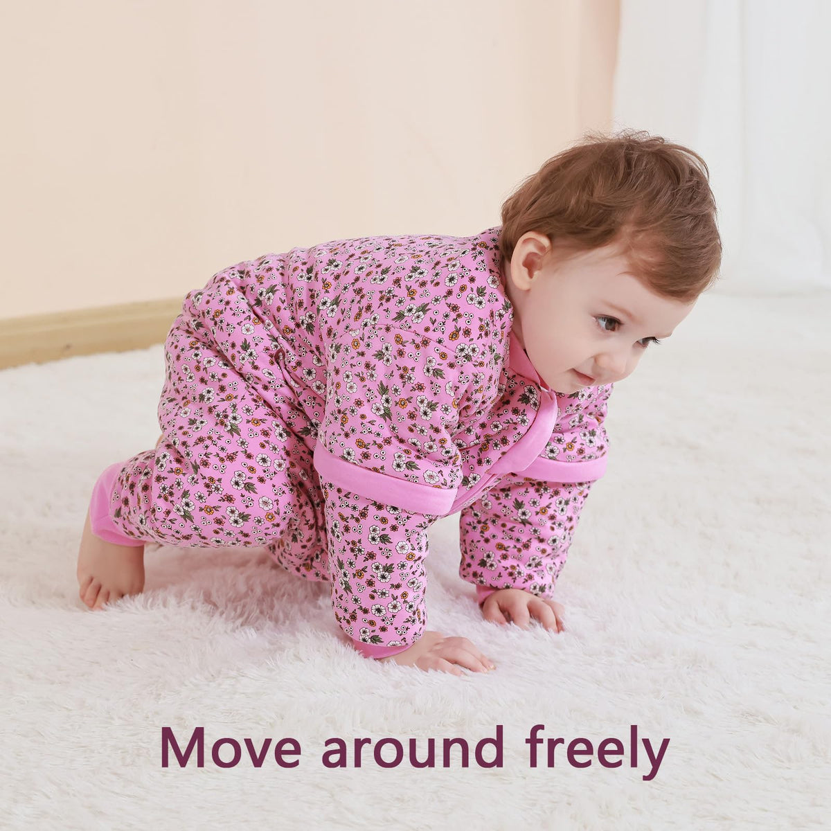 Mosebears Baby Sleeping Bag, 2.5 TOG Baby Sleep Sack with Legs,Winter Sleeping Bag with Removable Sleeves