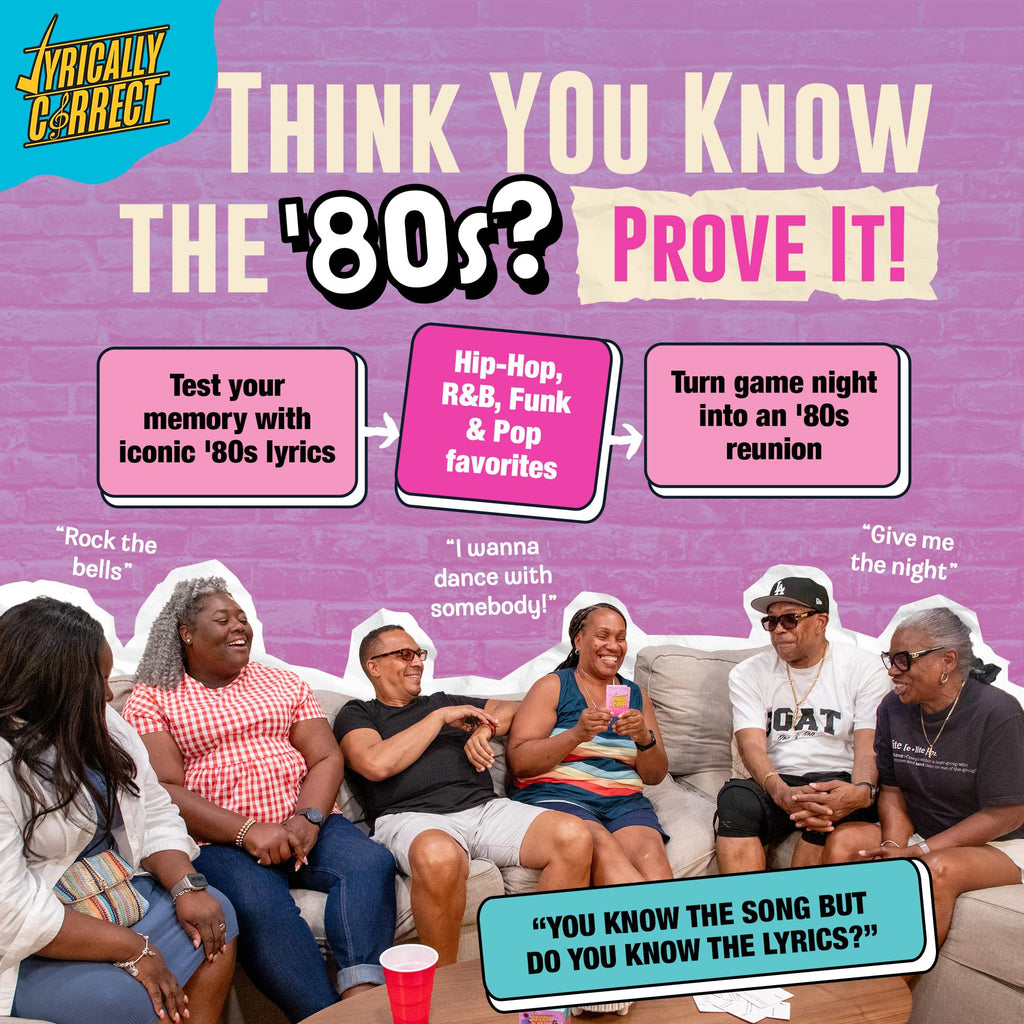 Lyrically Correct '90s & 2000s Pop Edition – Music Trivia Family Card Game