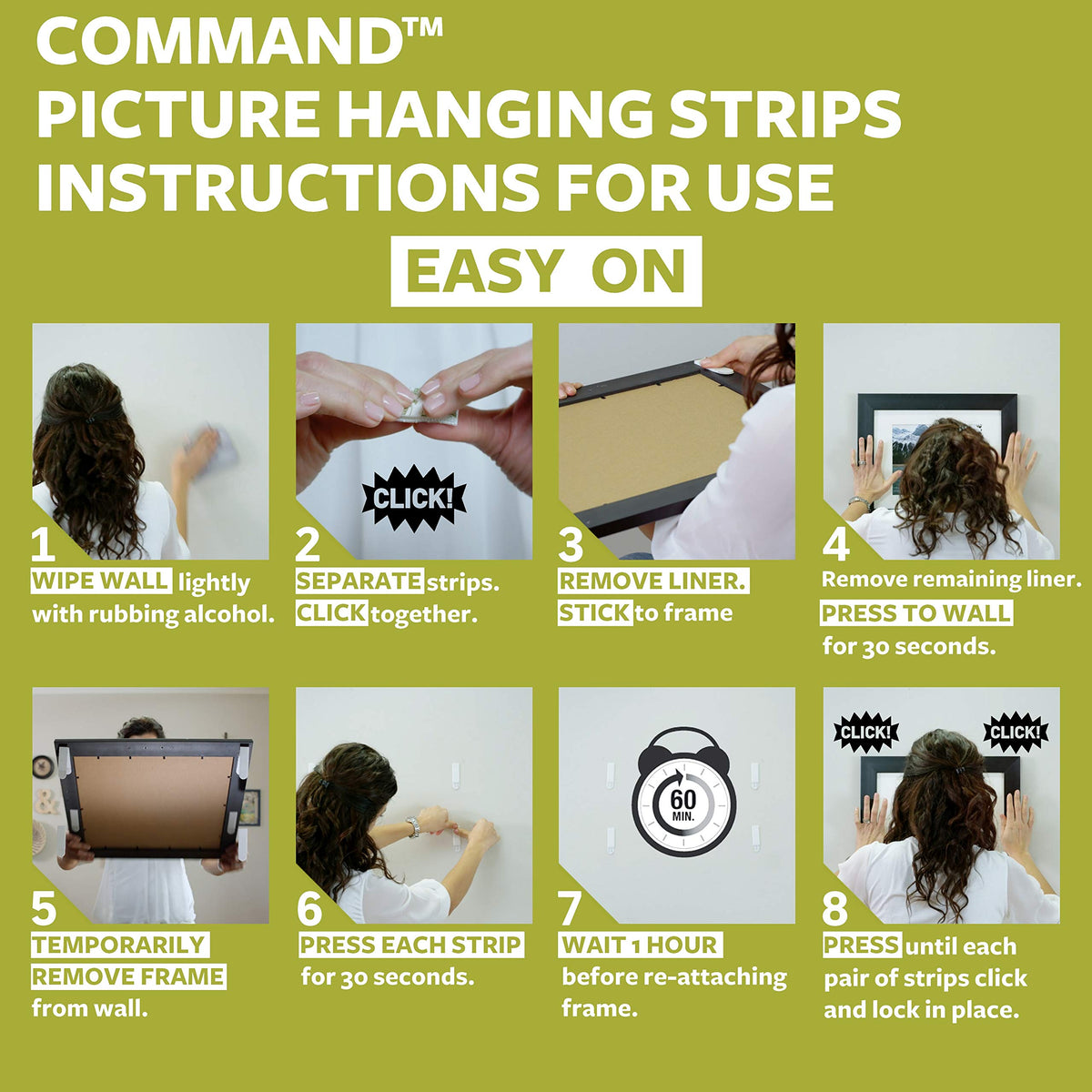 Command Picture Hanging Strips, Value Pack - 8 Large, 6 Medium, 4 Small Pairs | Damage-Free Hanging for Photos, Frames, Mirrors, Wall Décor and Signs