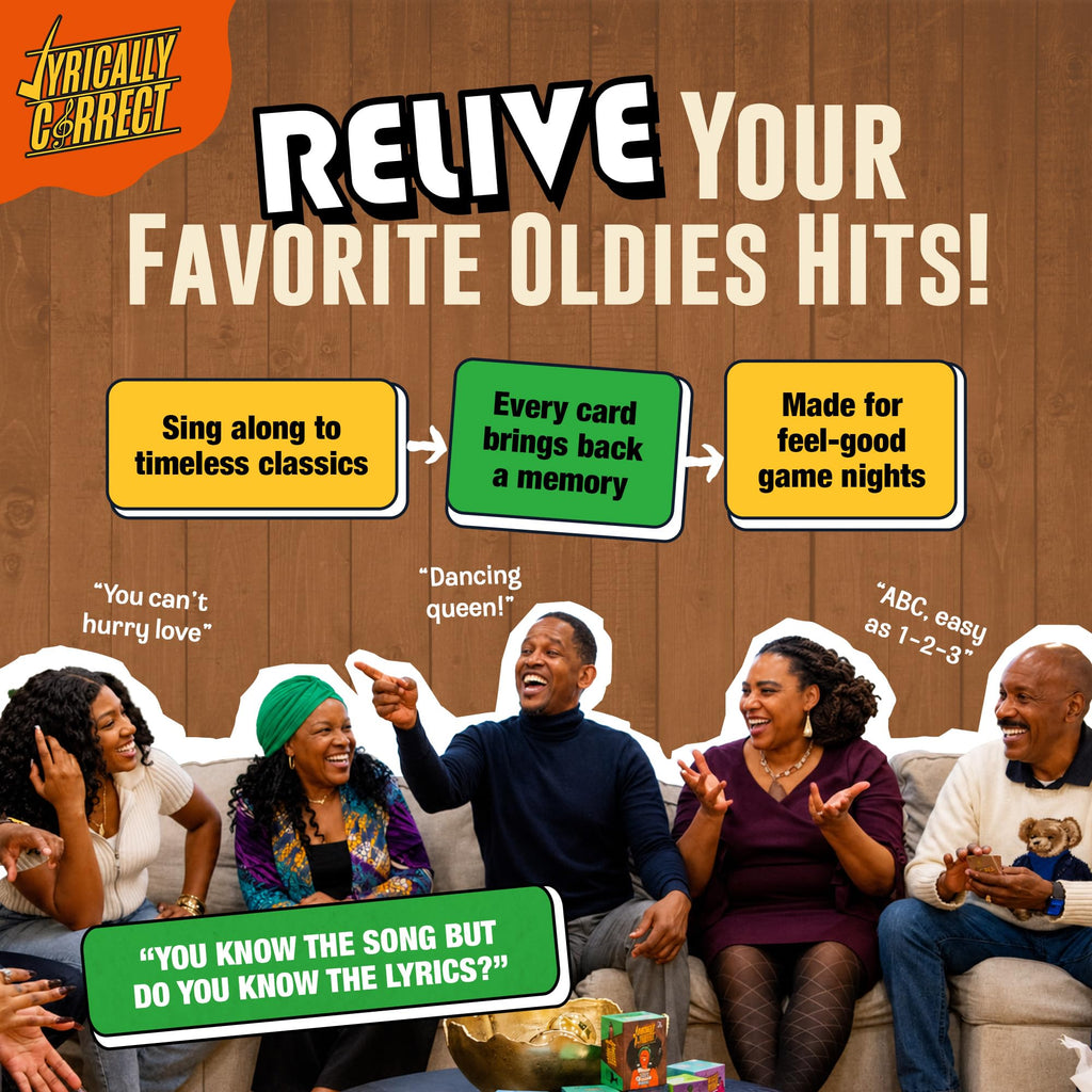 Lyrically Correct '90s & 2000s Pop Edition – Music Trivia Family Card Game