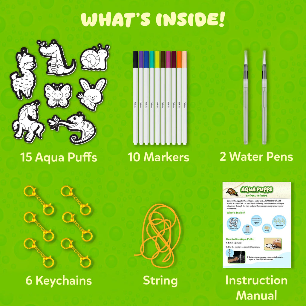 Skillmatics Aqua Puffs Unicorns, Stocking Stuffer for Kids, Paint by Number