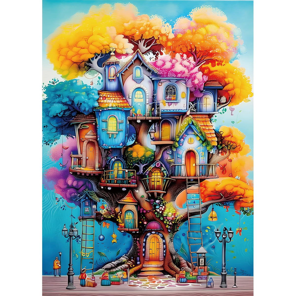 Blueforest Halloween Haunted Mansion Puzzles for Adults 1000 Pieces