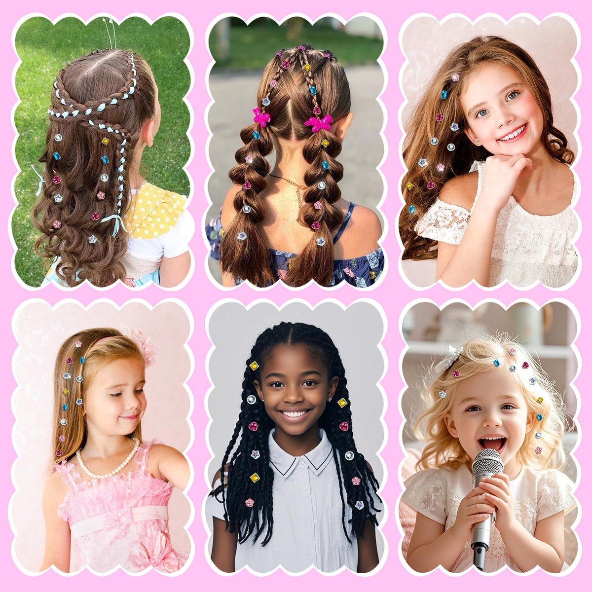 kidzkube Hair Gem Stamper Kit, Birthday Toys for Girls Ages 3-12
