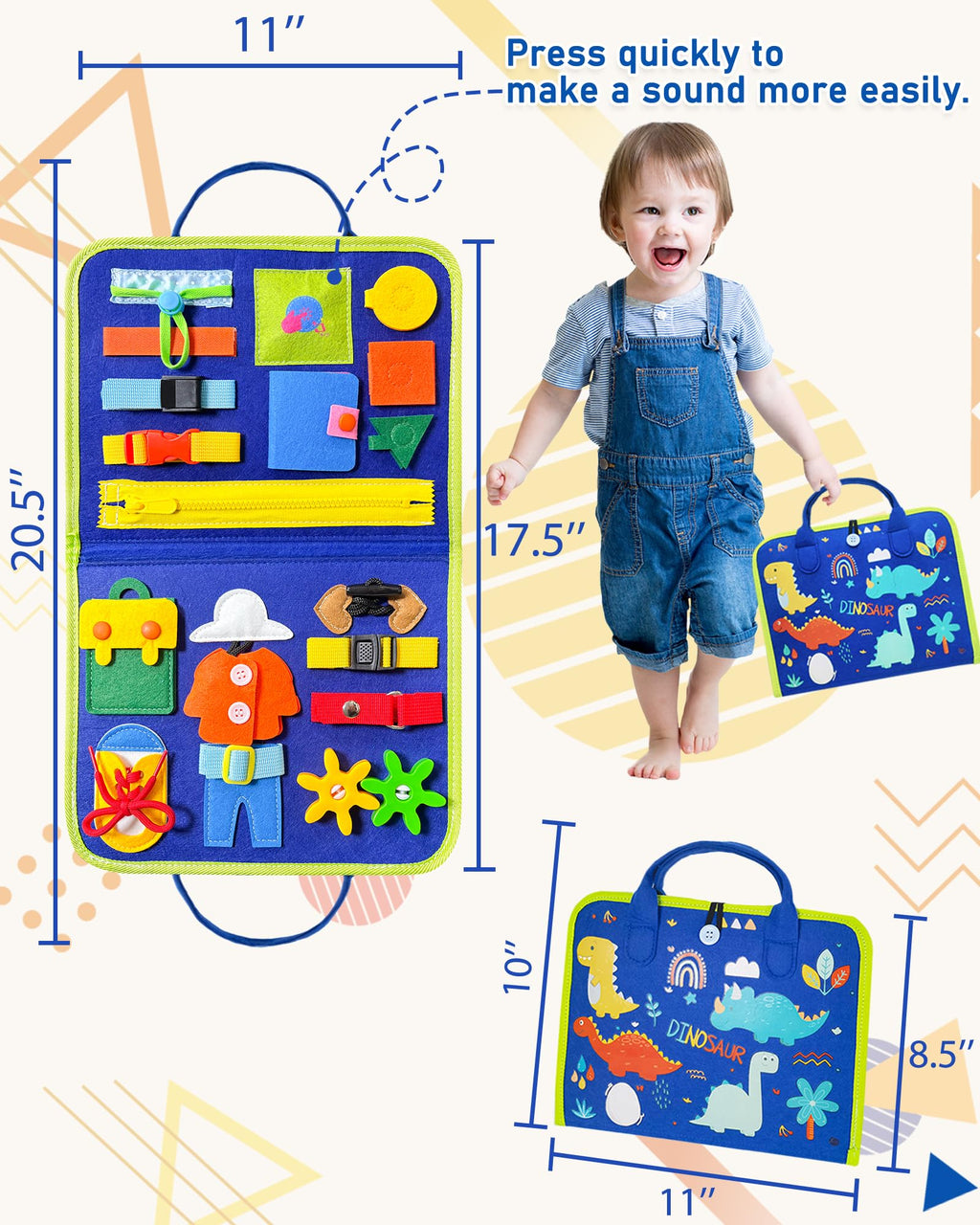 Exorany Busy Board Montessori Toys for Toddler Girl Birthday Gift Busy Book