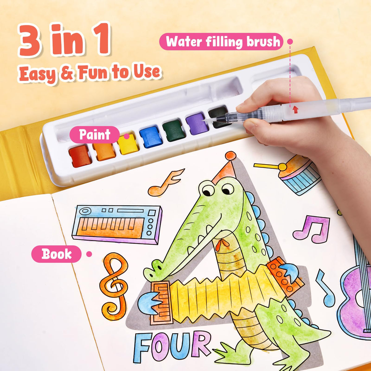 JoyCat Paint with Water Coloring Books for Toddlers (Magical Pony)