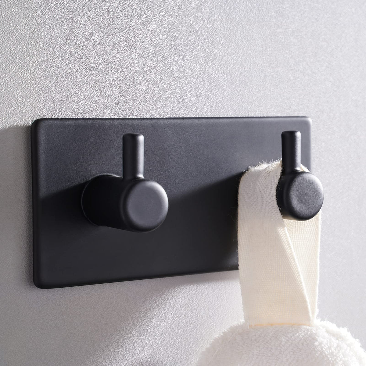 Aikzik 6 Pack Self Adhesive Hooks, Stainless Steel Sticky Hook Heavy Duty, Over 8kg Load - Hooks for Hanging for Towel, Coat, Key, Stick on Bathroom, Kitchen, Door and Wall